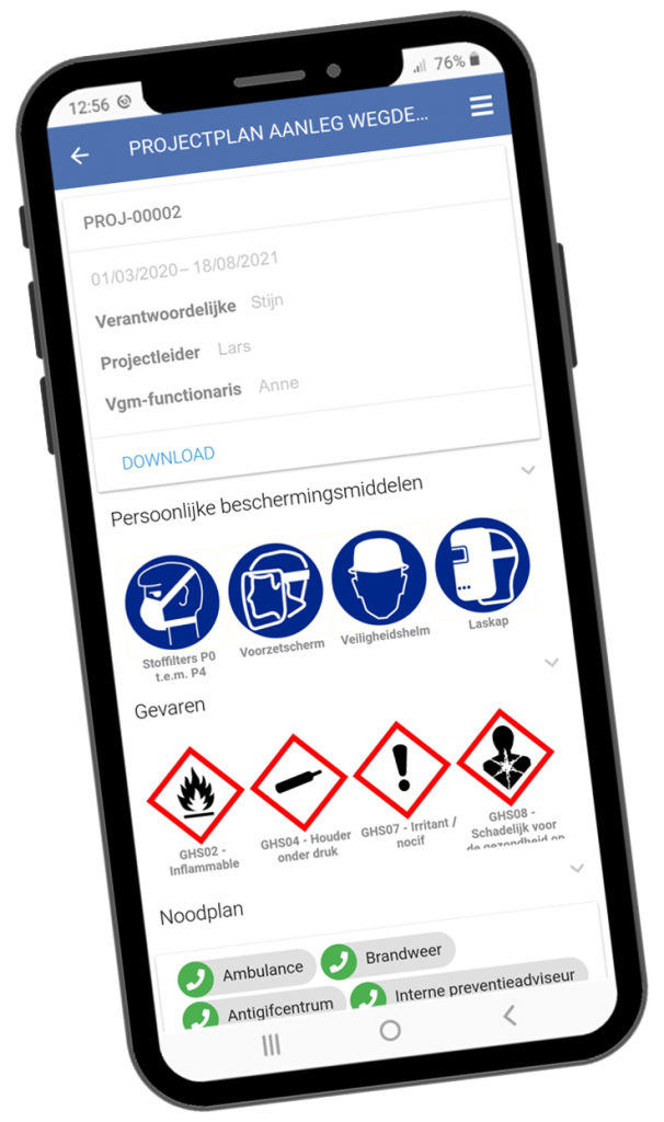 VCA-Online preview projectplan app smartphone