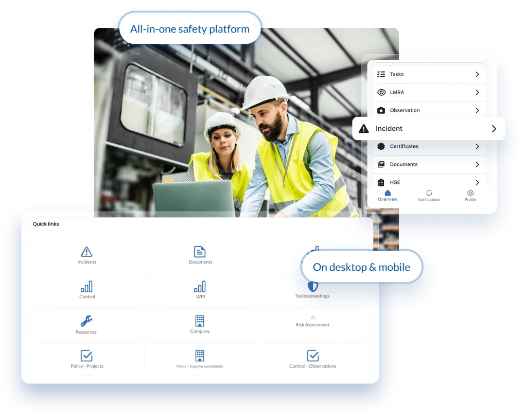 VCA-Online safety platform on desktop and mobile