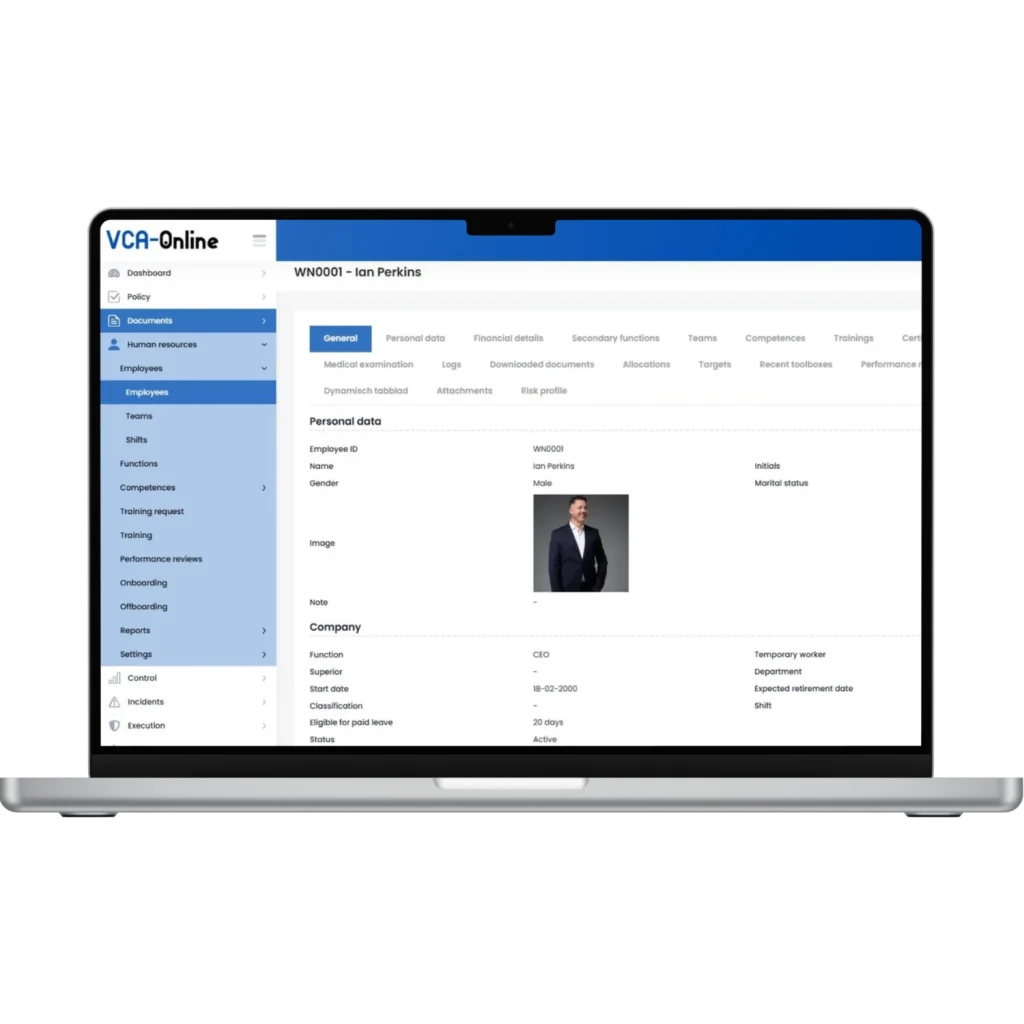 Eén gestructureerd systeem voor medewerkers, competenties en compliance